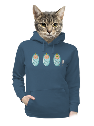 AI baby dámska mikina klokanka Denim