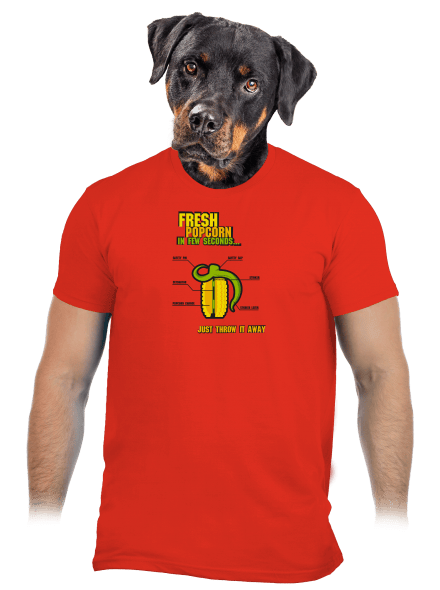 Popcorn grenade pánske tričko Fiery Red