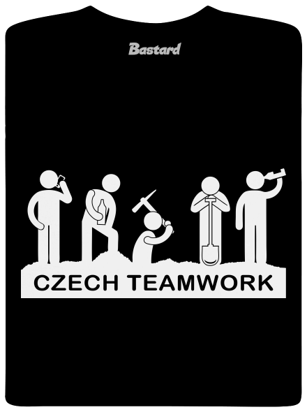 Czech Teamwork pánske tričko Black