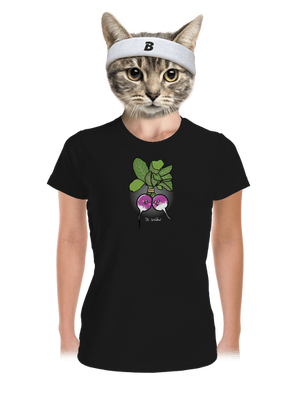 Reďkovky vo zväzku dámske športové tričko Black