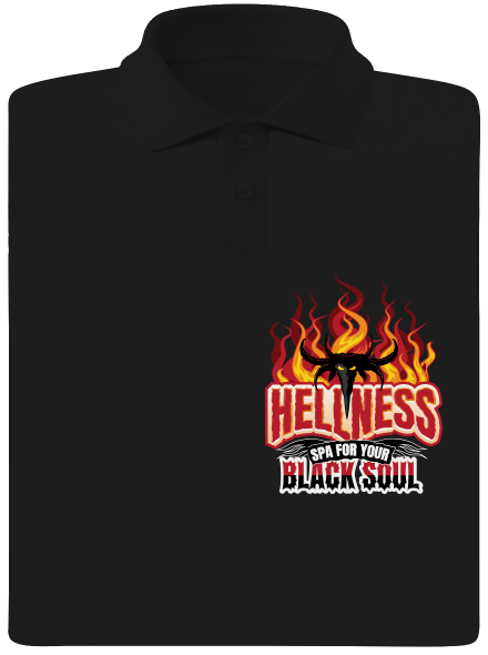 Hellness pánska polokošeľa Black