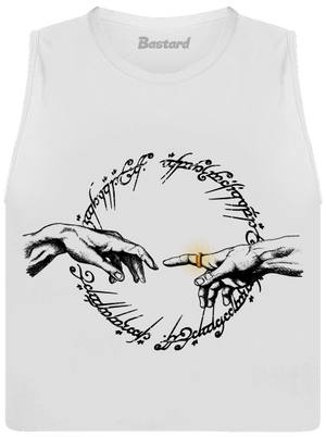 God of ring dámske tielko voľné White