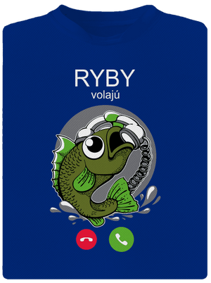 Ryby volají pánske športové tričko Royal Blue Mal