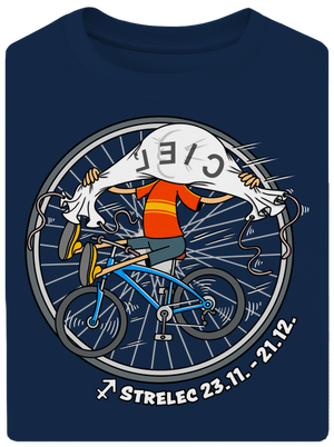 Cyklistický horoskop: Strelec unisex tričko oversized Midnight Blue