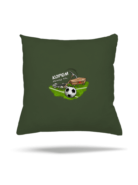 Kopem za svoj tím vankúš Olive Green