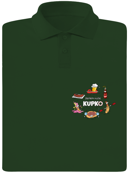 Slovenské kupko pánska polokošeľa Bottle Green Mal