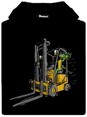 Ještěrka pánska mikina klokanka Black