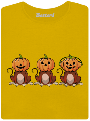 Halloween opičky dámske tričko Yellow