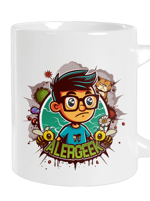 Alergeek veľký hrnček White