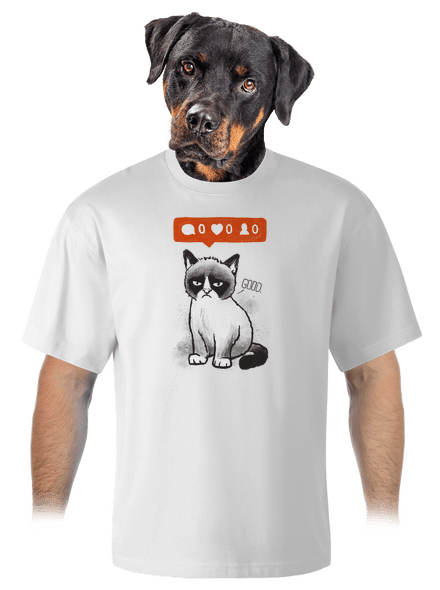 Grumpy unisex tričko oversized White