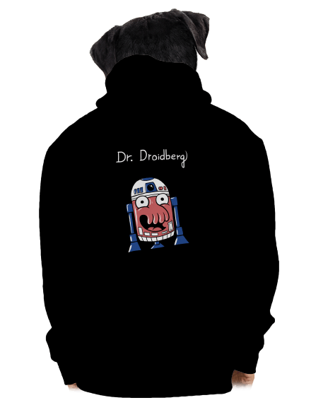 Dr. Droidberg pánska mikina na zips Black