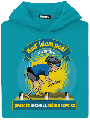 Závislosť na bicykli detská mikina klokanka Hawaiian Blue