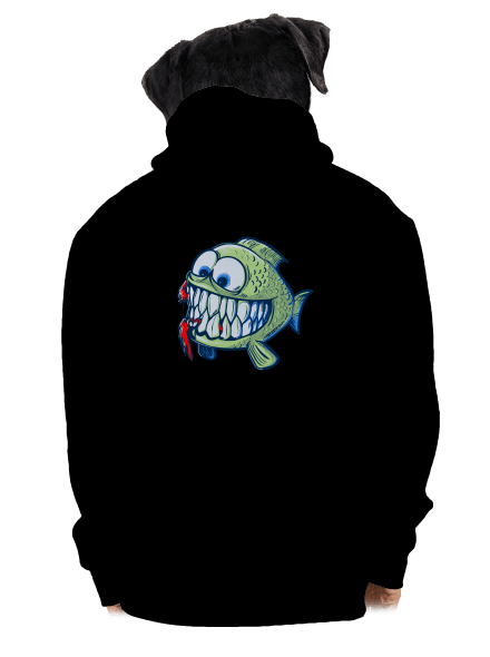 Hladná rybka pánska mikina na zips Black