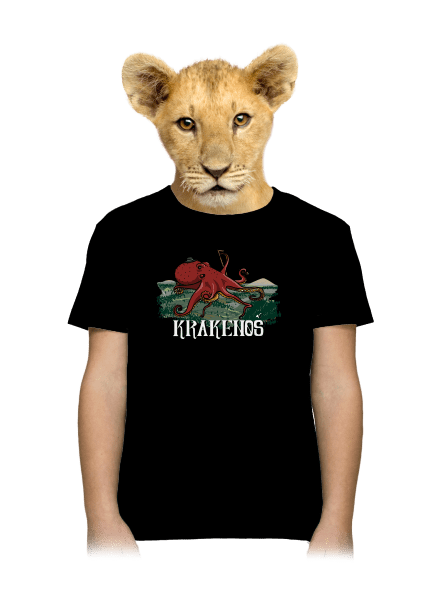 Krakenoš detské tričko Black