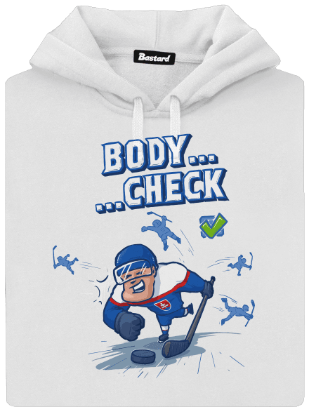 Body check dámska mikina klokanka White