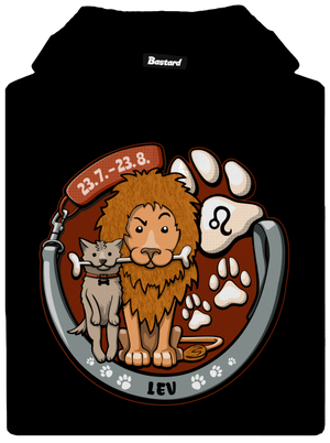 Psí horoskop: Lev dámska mikina klokanka Black