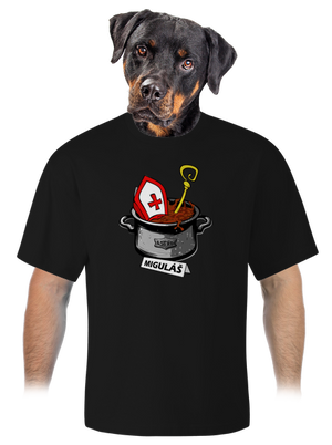 Miguláš unisex tričko oversized Black