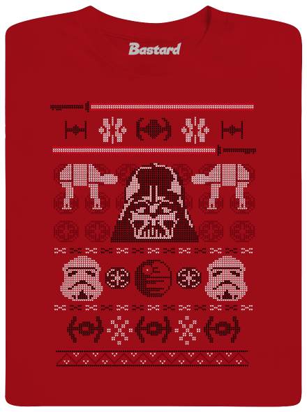 Vader na svetri pánske dlhý rukáv Red
