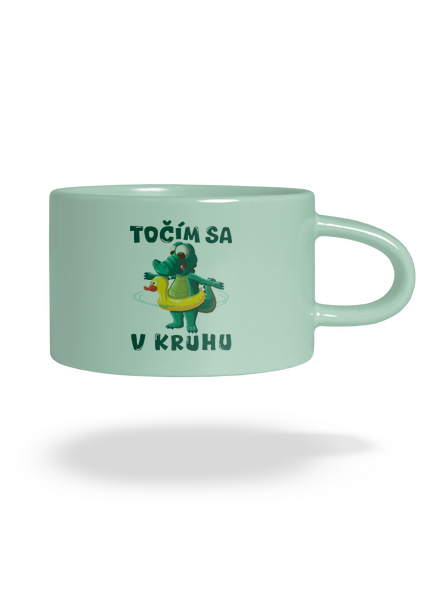 Točím sa v kruhu hrnček makronka Mint Macaron