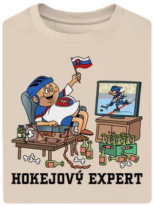 Hokejový expert unisex tričko oversized Almond