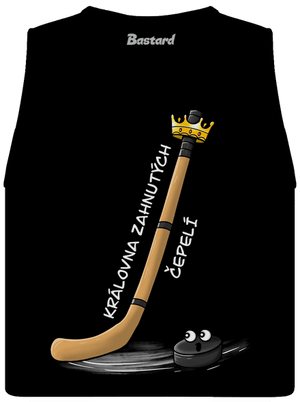 Kráľ zahnutých čepelí - hokej dámske tielko voľné Black