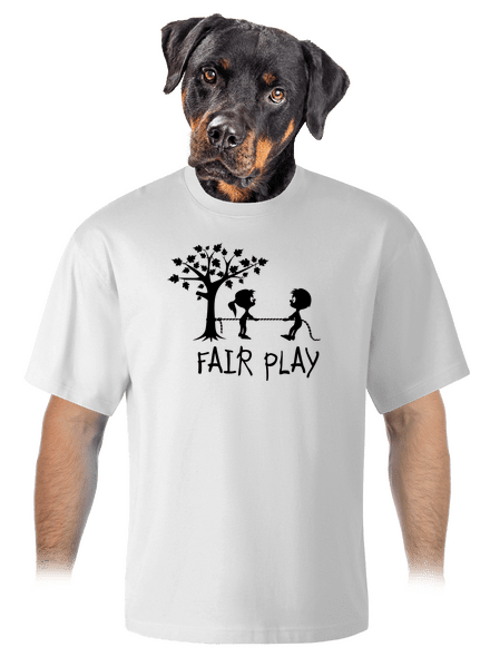 Fair play unisex tričko oversized White