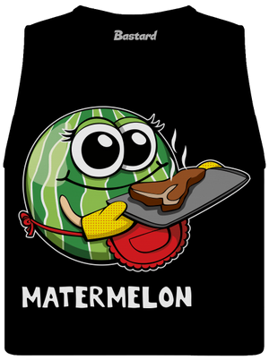 Melouní rodina dámske tielko voľné Black