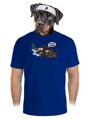 Ja už ho vidím pánske športové tričko Royal Blue Mal