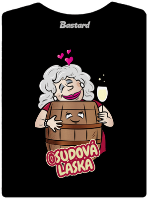 Osudová láska dámske tričko s lemom Black