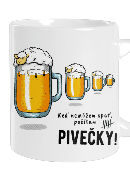 Pivečka veľký hrnček White