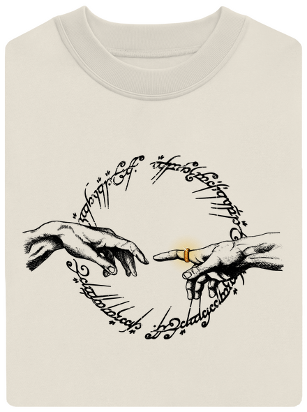 God of ring unisex mikina bez kapucne Off White