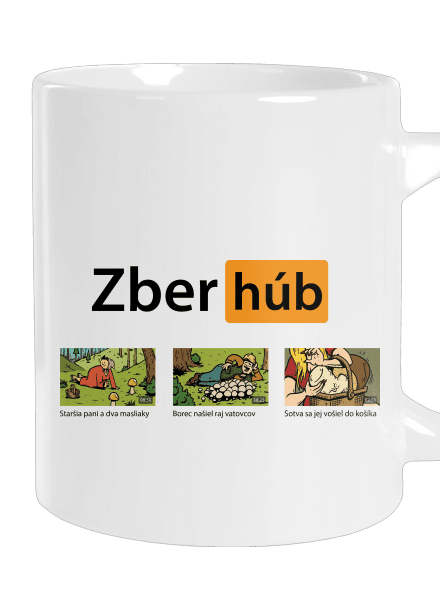 Zber húb veľký hrnček White