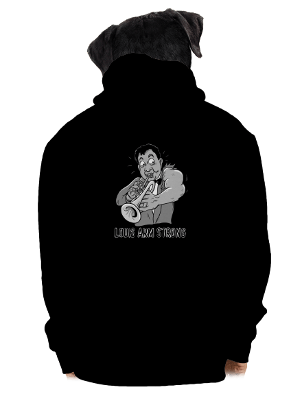 Louis Armstrong pánska mikina na zips Black