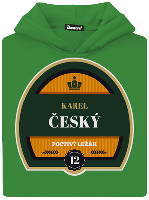 Pivná etiketa detská mikina klokanka Kelly Green AWD