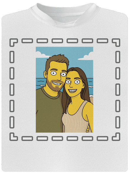 Simpsonovi z vlastnej fotky pánske športové tričko White