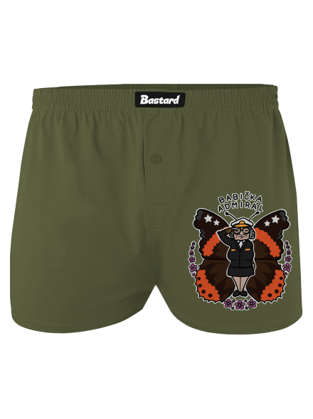 Babička admirál pánske trenky Khaki