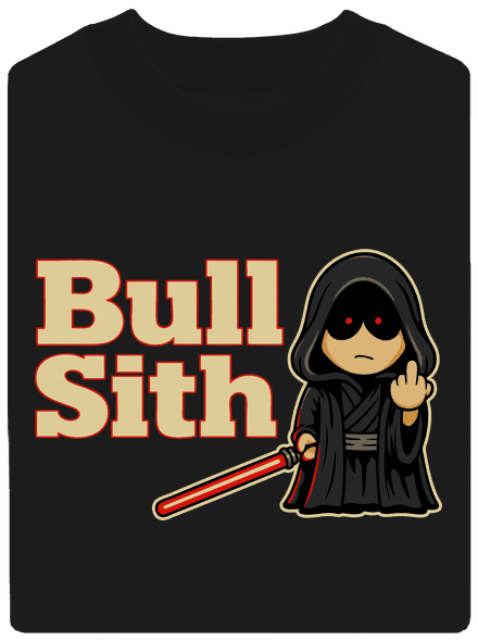 Bull sith unisex mikina bez kapucne Black