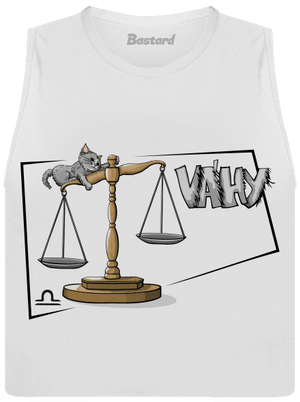 Mačací horoskop: Váhy dámske tielko voľné White