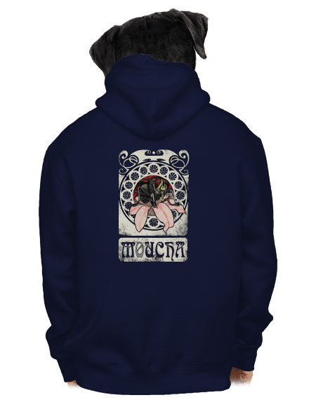 Mucha pánska mikina na zips Navy
