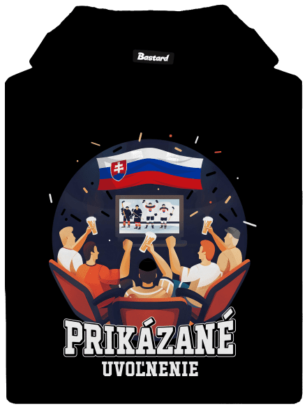 Prikázané uvoľnenie pánska mikina klokanka Black