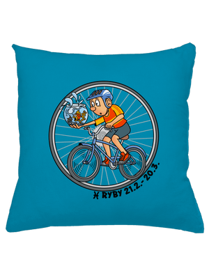 Cyklistický horoskop: Ryby vankúš Blue Turquoise