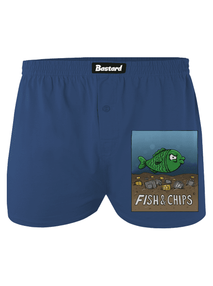 Fish and IT chips pánske trenky Blue