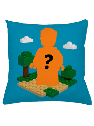 Lego z vlastnej fotky vankúš Blue Turquoise