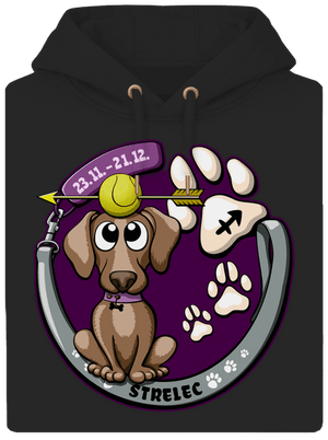 Psí horoskop: Strelec unisex mikina premium Dark Black