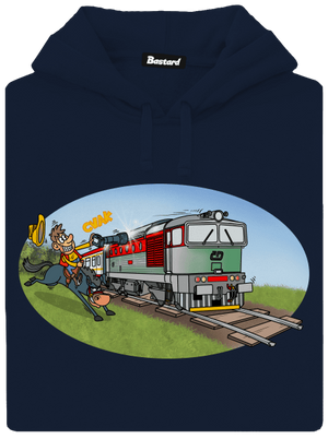 Šotúš na love pánska mikina klokanka Navy