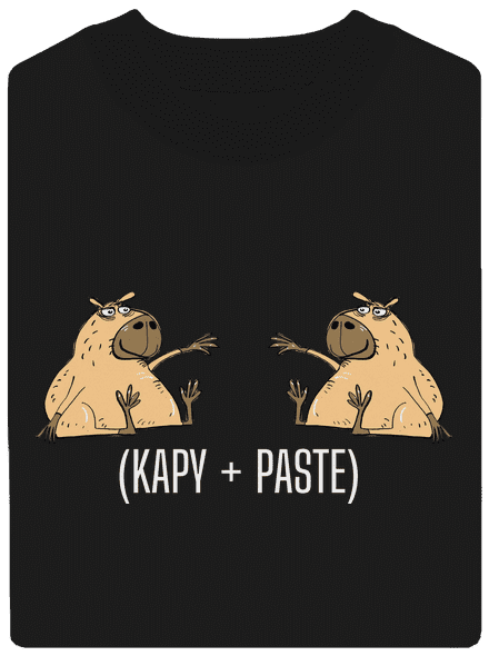Kapy paste unisex mikina bez kapucne Black