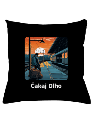 Čakaj dlho vankúš Black
