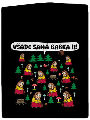 Všade samá babka pánska mikina na zips Black