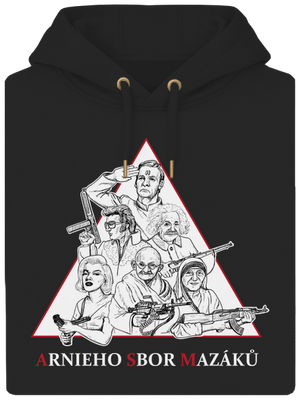 Arnieho sbor mazáků unisex mikina premium Dark Black