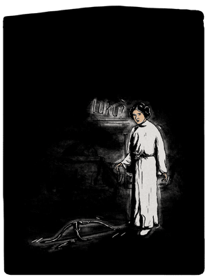 Luke a Leia pánska mikina na zips Black